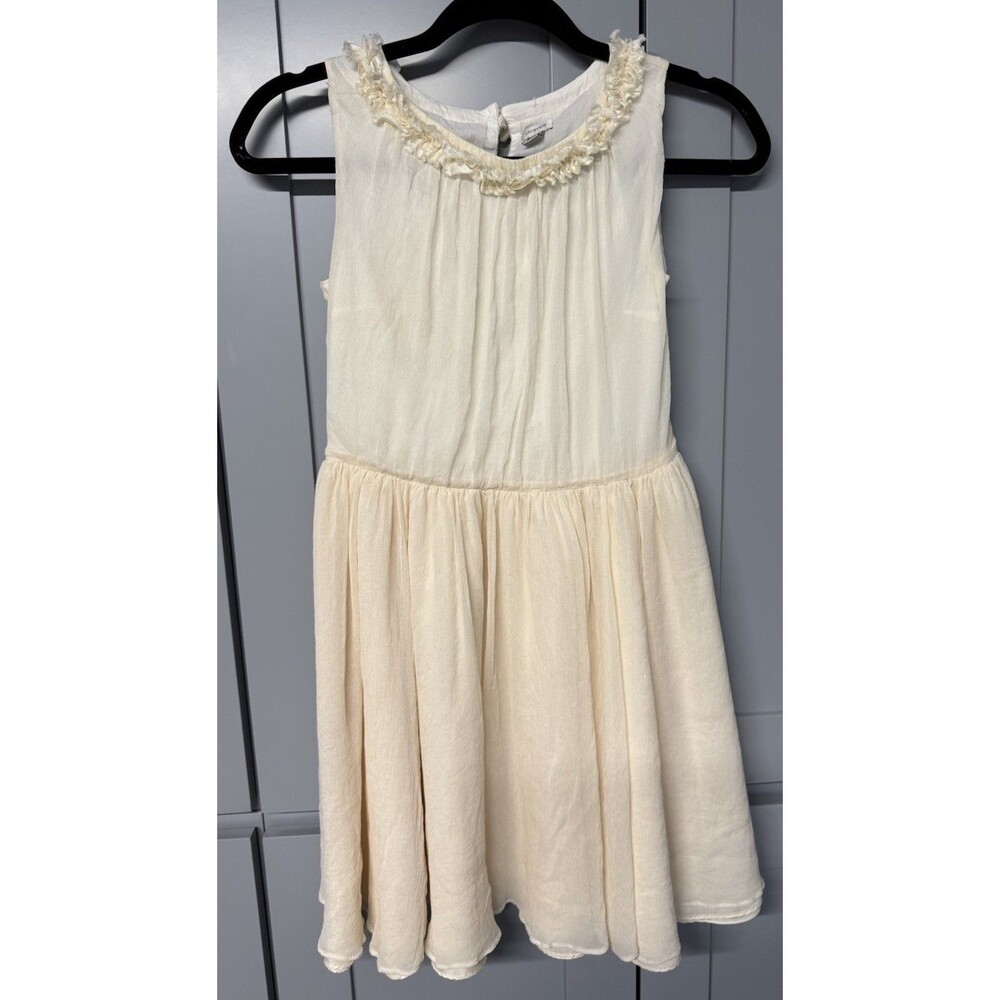 J.Crew Crewcuts‎ Reached Girls 12 Dress Chiffon Beige Flare Halter Wedding Party